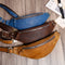 Bolsa de Pecho Vintage de Cuero Genuino con Diseño Asimétrico y Múltiples Compartimentos