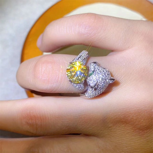 Anillo de Diamante Mosan Talla 8 Corazones - Brillo Incomparable - Image 10