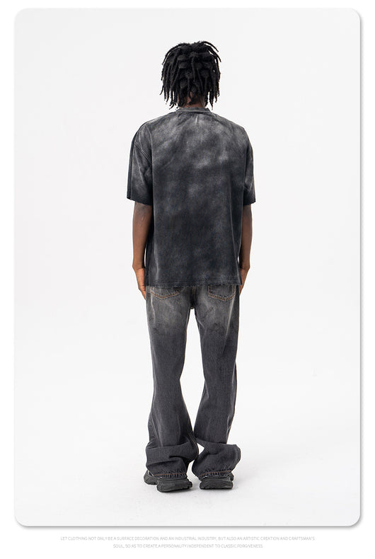 Camiseta de Algodón Lavado Estilo Americano para Hombre - Image 11
