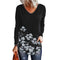 Blusa Suelta con Estampado Floral y Cuello en V para Mujer