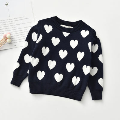 Suéter Infantil Cuello Redondo Manga Larga con Corazón - Image 7
