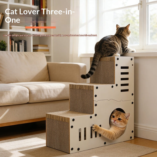 Rascador Ondulado Multifuncional para Gatos