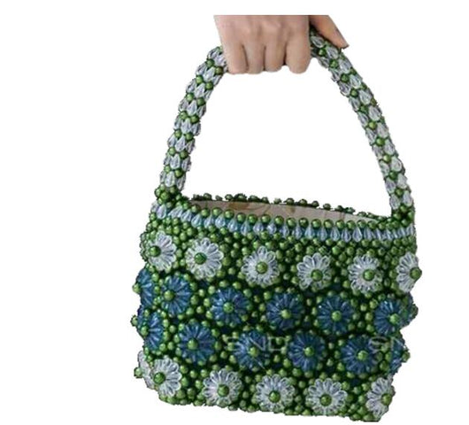 Bolso de Mano Floral Crisantemo con Perlas y Cuentas - Image 7