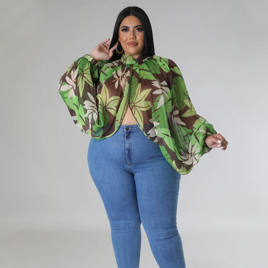 Blusa de Gasa Talla Grande con Cuello Redondo y Tirantes Ajustables - Image 17