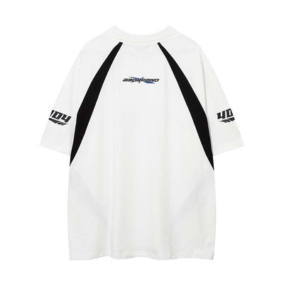 Playera Deportiva Retro con Parches de Contraste para Hombre - Image 13