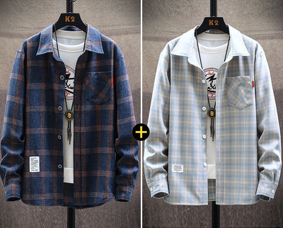 Camisa Casual Hombre Estilo Coreano Moderna con Volantes - Image 4