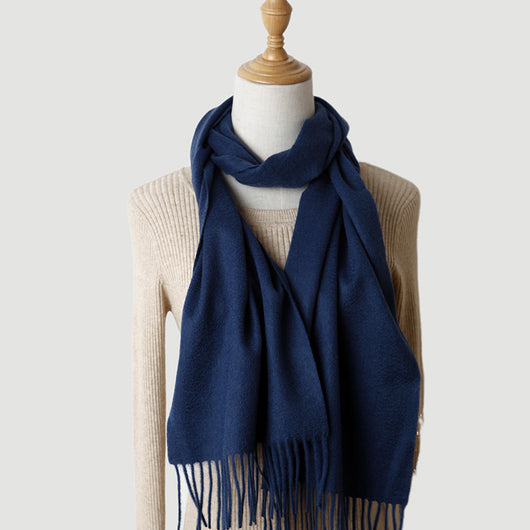 Bufanda de Cachemira Pura Colores Sólidos para Otoño e Invierno - Image 21