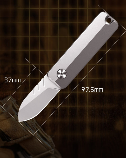 Cuchillo Plegable de Aleación de Titanio Mini A - Herramienta Táctica Compacta para Aventuras - Image 11