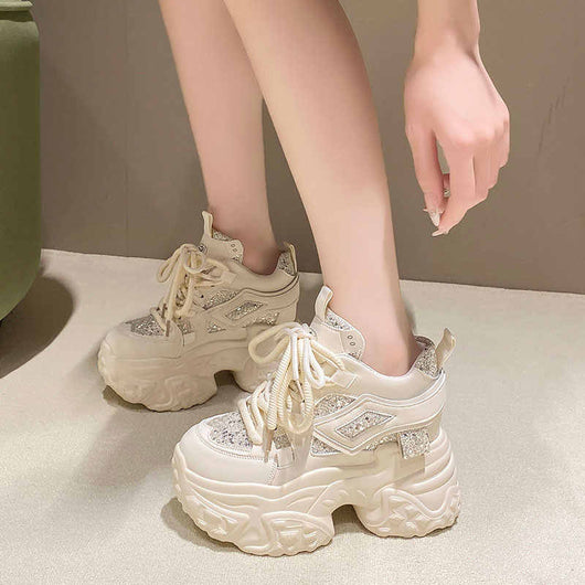 Tenis Dad Shoes con Plataforma Oculta de 10cm y Lentejuelas - Image 9