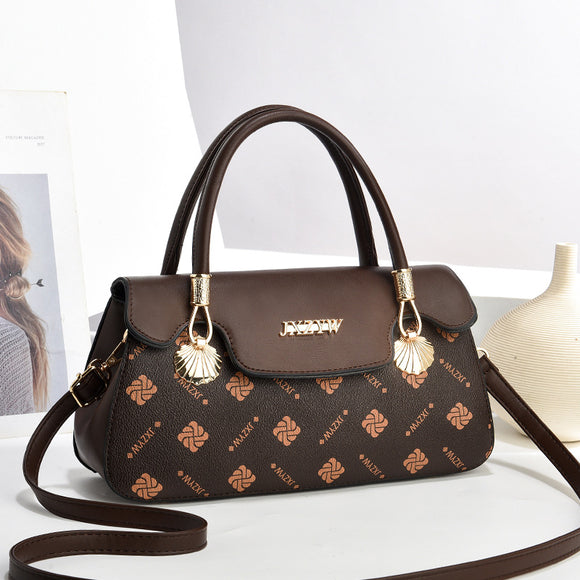 Bolso de Mano Vintage con Estampado de Letras - Bolsa Casual Crossbody para Mujer