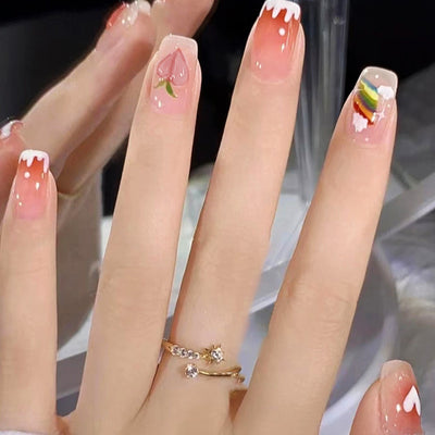 Uñas Postizas Almendradas Mate Brillante - Diseño Simple - Image 29