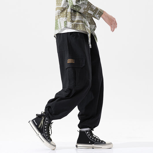 Pantalones Casuales Hombre Seda de Hielo Algodón y Lino - Image 8
