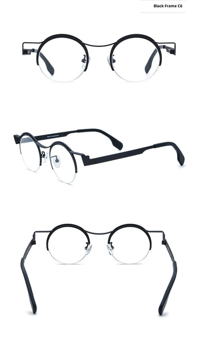 Gafas Redondas para Miopía en Titanio Ultraligero con Cristales de Color - Image 17