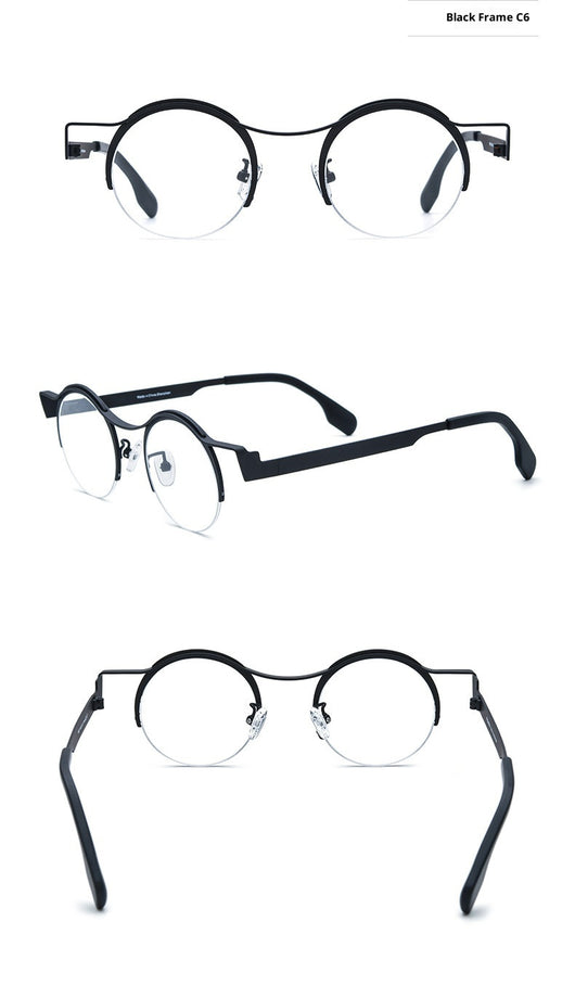 Gafas Redondas para Miopía en Titanio Ultraligero con Cristales de Color - Image 17
