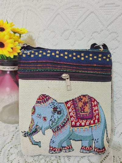 Bolso Bandolera Bordado Étnico con Elefante y Mariposa Estilo Chino - Image 18