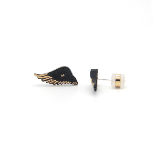 Aretes de Pareja Cerámica y Plata 925 Unisex Blanco y Negro - Image 2