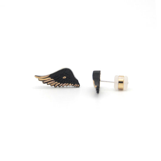 Aretes de Pareja Cerámica y Plata 925 Unisex Blanco y Negro - Image 2
