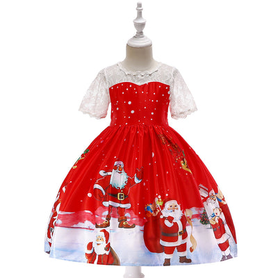 Vestido de Princesa Navideño para Niñas - Elegancia Europea y Americana - Image 16