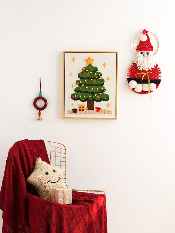 Kit de Bordado Navideño con Sello Ruso - Paquete DIY para Bordado a Mano