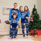 Conjunto Familiar Estampado Copos de Nieve Alfabeto