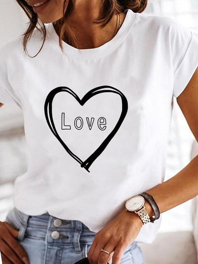 Camiseta de Algodón para Mujer - Casual Versátil de Manga Corta - Image 15