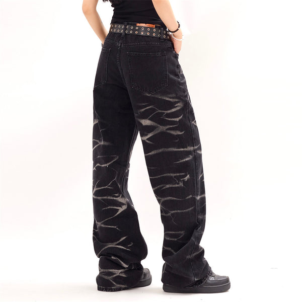 Pantalones Rectos Anchos Punk Hip Hop para Hombre y Mujer
