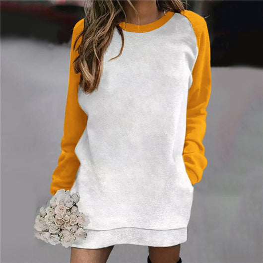 Vestido Suéter Holgado con Contraste de Colores y Bolsillos - Image 15