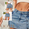 Minissaia Jeans Y2K Cintura Baixa Estilo Vintage Anos 90 para Mulher
