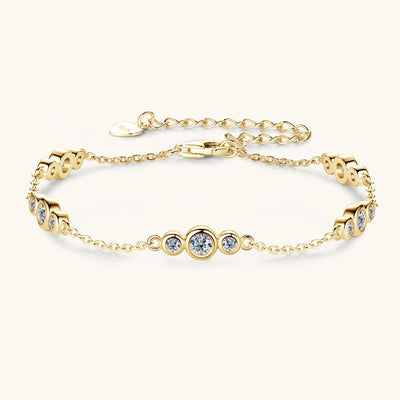 Pulsera Minimalista de Moissanita Europeo Americano Nicho
