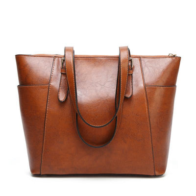 Bolso Tote de Cuero Encerado para Mujer - Gran Capacidad - Image 19