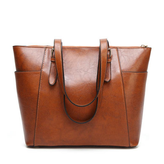 Bolso Tote de Cuero Encerado para Mujer - Gran Capacidad - Image 19