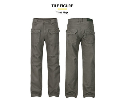 Pantalón Overol Holgado Gris Verdoso para Hombre - Estilo Casual Versátil - Image 13