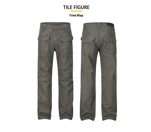 Pantalón Overol Holgado Gris Verdoso para Hombre - Estilo Casual Versátil - Image 13