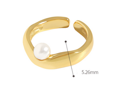 Anillo de Plata Esterlina con Perla Geométrica - Diseño Luxury Minimalista - Image 7
