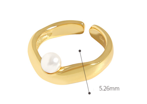 Anillo de Plata Esterlina con Perla Geométrica - Diseño Luxury Minimalista - Image 7