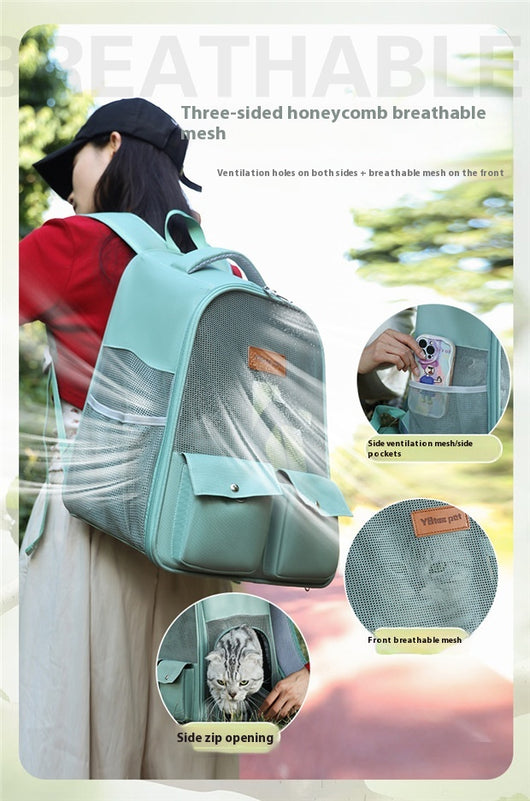 Mochila Transportadora Respirable para Mascotas - Gran Capacidad y Plegable - Image 34