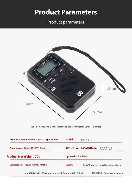 Radio Portátil FM/AM de Bolsillo con Control Estéreo - Image 6