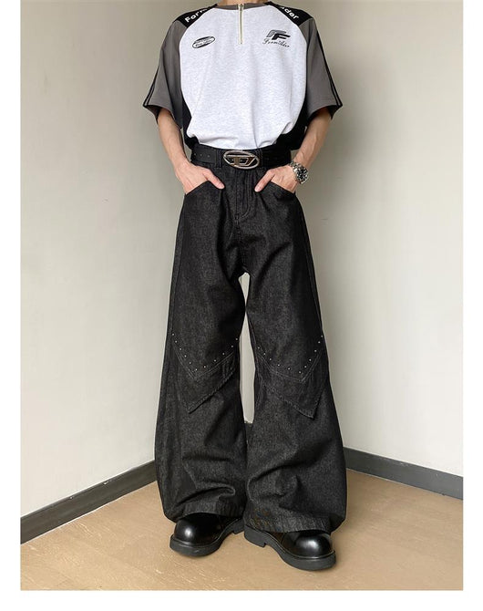 Jeans Estilo Americano con Remaches Machete para Hombre - Image 9