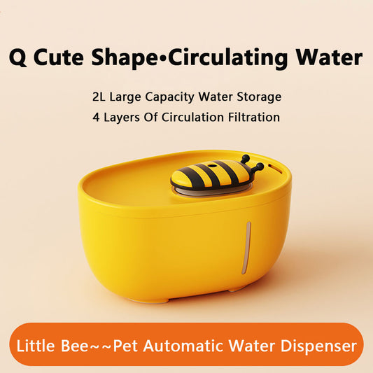 Fuente de Agua para Gatos y Perros con Filtro Automático USB Silenciosa