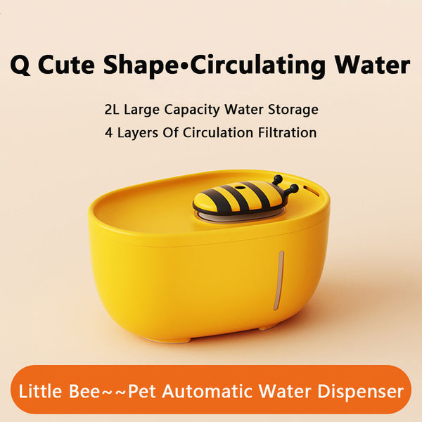 Fuente de Agua para Gatos y Perros con Filtro Automático USB Silenciosa