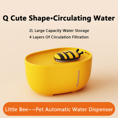 Fuente de Agua para Gatos y Perros con Filtro Automático USB Silenciosa