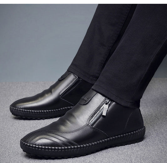 Botas de Invierno para Hombre con Forro de Lana Térmica y Cuero Premium