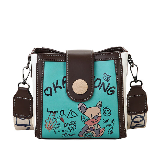 Bolsa Bucket Graffiti Bear con Hombros Anchos - Image 10