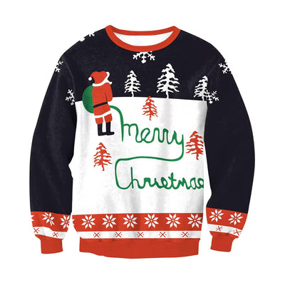 Suéter Navideño Unisex con Estampado 3D de Cuello Redondo - Image 11
