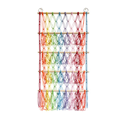 Organizador de Almacenamiento Tejido de 4 Niveles con Red de Bolsillo - Image 13