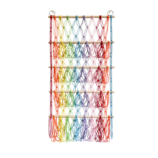 Organizador de Almacenamiento Tejido de 4 Niveles con Red de Bolsillo - Image 13