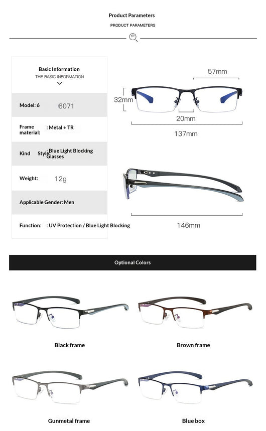 Gafas Azules con Filtro de Luz Azul y Efecto Cambio de Color para Hombre - Image 16