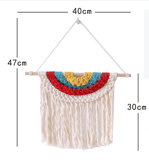 Tapiz Tejido a Mano en Algodón con Borlas Decorativas - Image 6