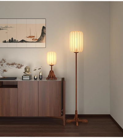 Lámpara de Piso Estilo Chino para Sala de Té Zen - Image 19