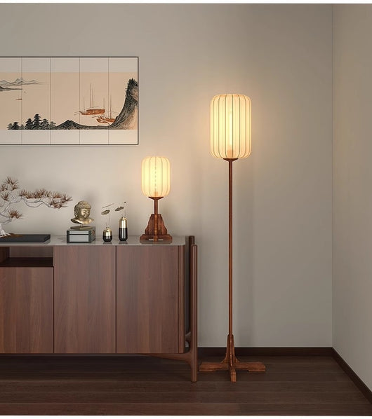 Lámpara de Piso Estilo Chino para Sala de Té Zen - Image 19